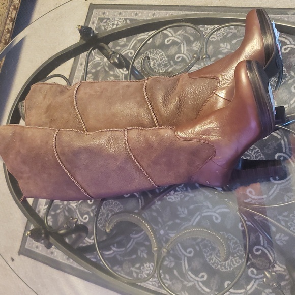UGG Brown Heeled Knee-High Boots - Picture 3 of 10